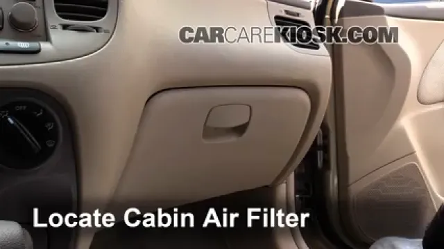 2006 Kia Rio 1.6L 4 Cyl. Filtre à air (intérieur) Changement